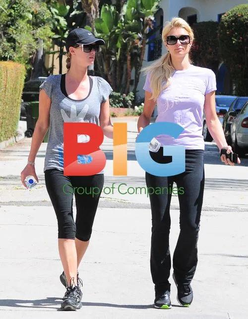 Paris and Nicky Hilton Jogging in LA
