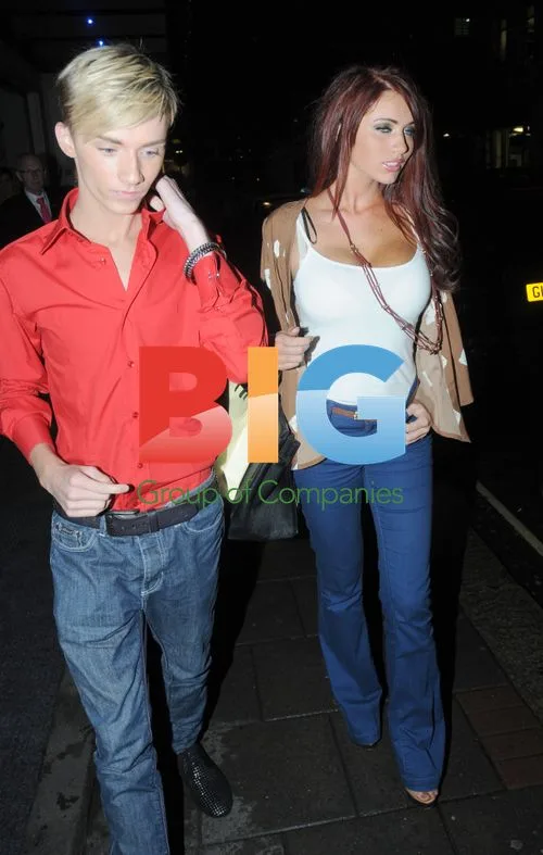 TOWIE stars Amy Childs and Harry Derbridge leaving hotel