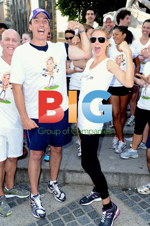 Heidi Klum and Tim Armstrong Running in Central Park