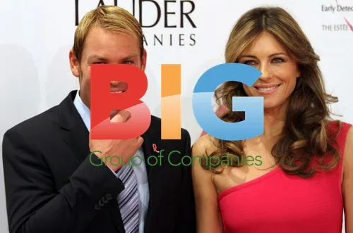 Liz Hurley and Shane Warne at Estee Lauder Event