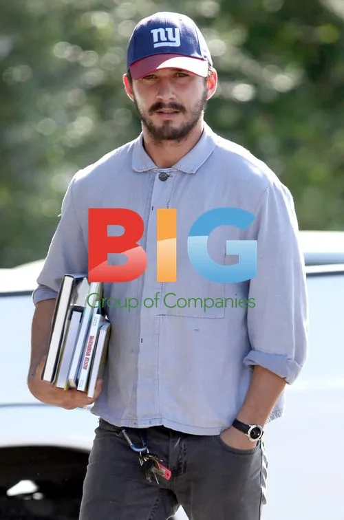 Shia LaBeouf Leaves Library with Girlfriend
