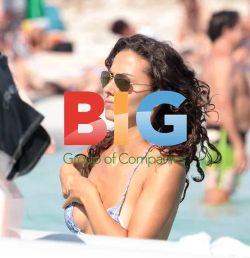 Model Laura Barriales on Formentera Beach