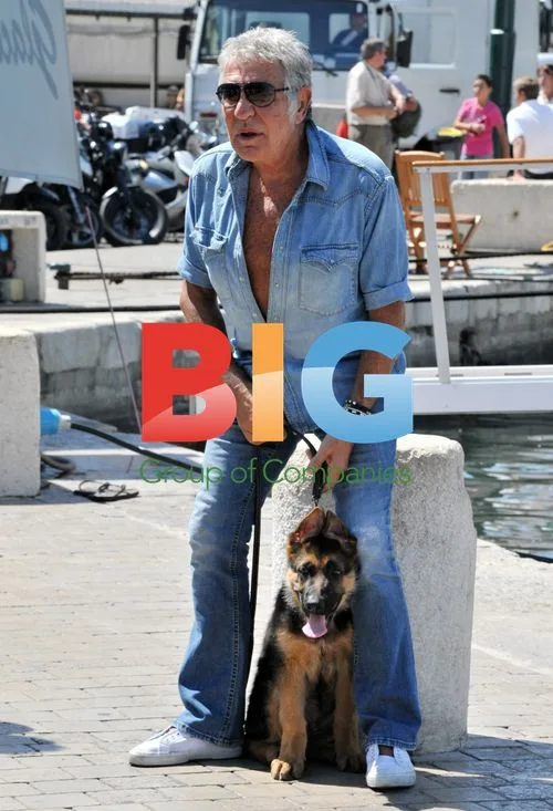Roberto Cavalli Walking Dog in Saint-Tropez