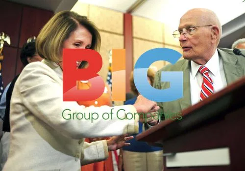 John Dingell and Nancy Pelosi at Medicare anniversary