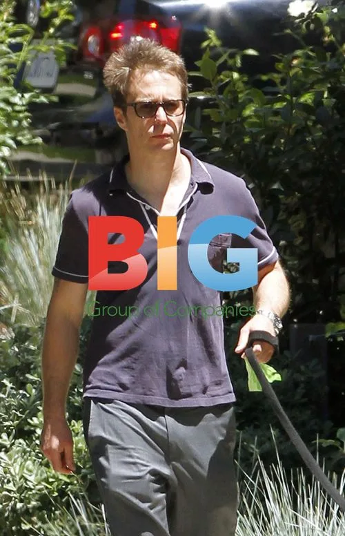 Sam Rockwell Walks Dog in LA