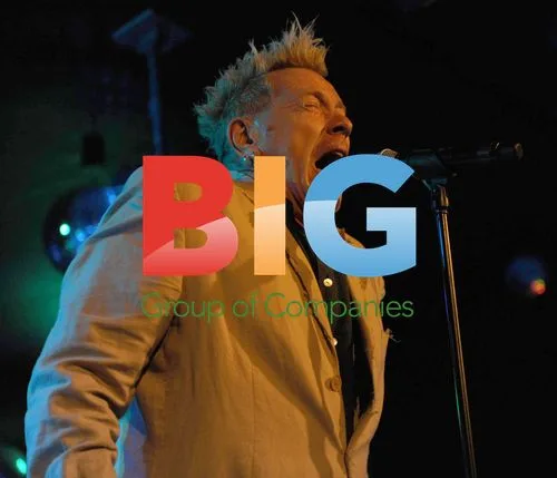 Johnny Rotten Performing with a Drink
