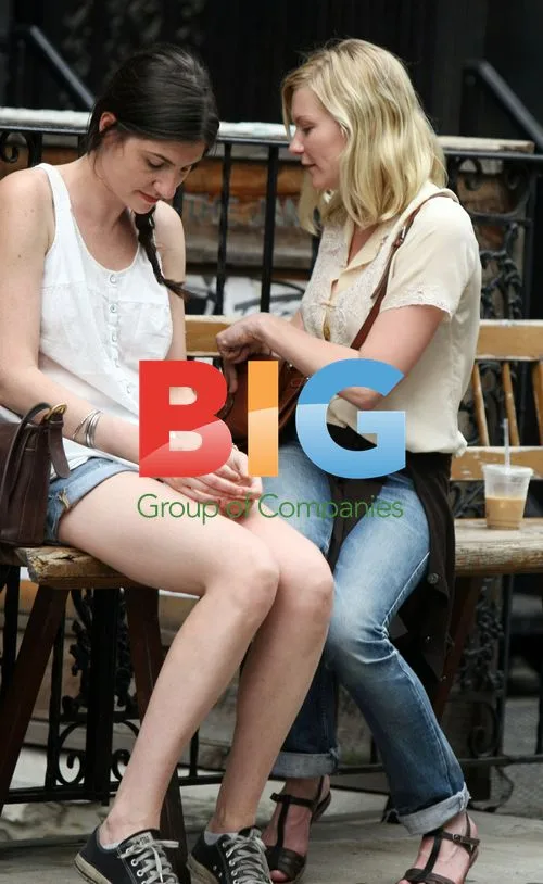 Kirsten Dunst with Friend in Soho