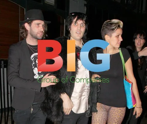 Noel Fielding outside Groucho Club, London