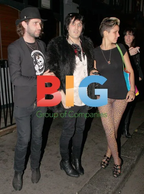 Noel Fielding outside Groucho Club