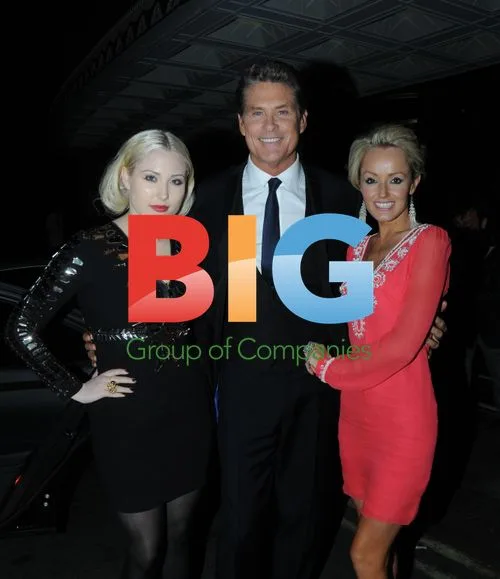 David Hasselhoff and family at Dorchester Hotel