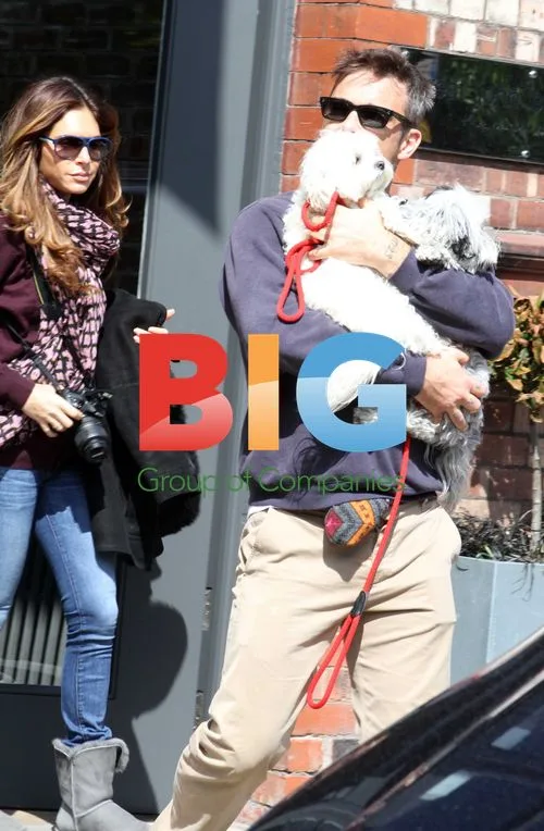 Robbie Williams and Ayda Field Depart Hotel