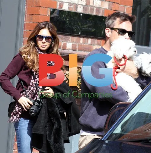 Robbie Williams and Wife Ayda Leaving Hotel
