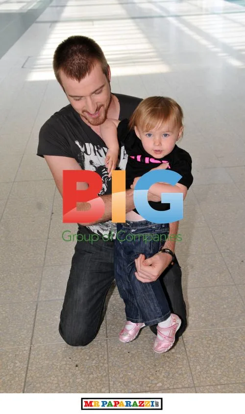 Jai McDowell with family at STV studios