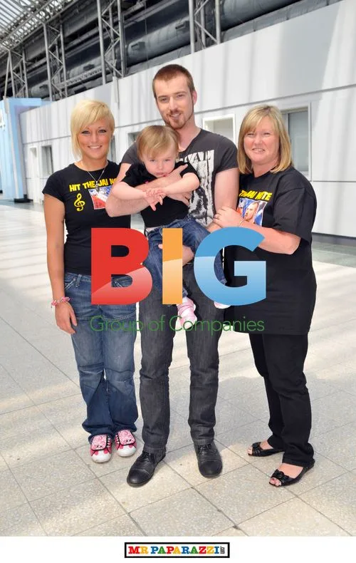 Jai McDowell with family at STV studios