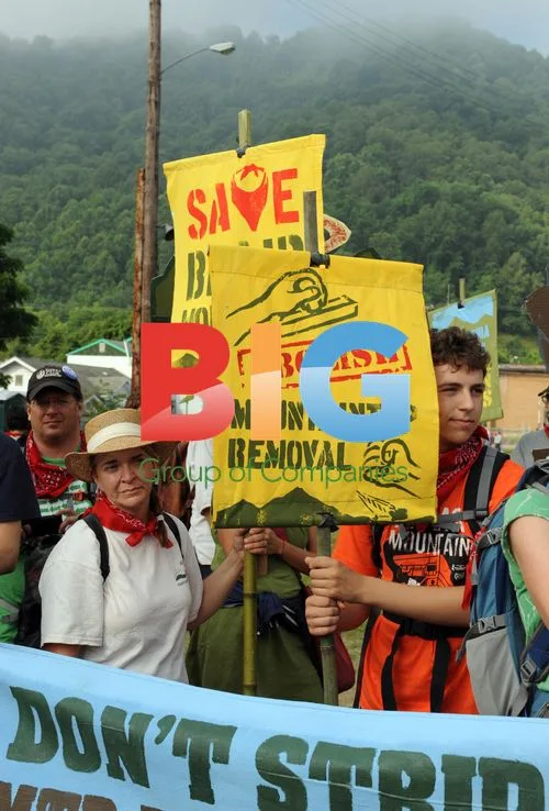 Marchers protest mountaintop removal mining in West Virginia