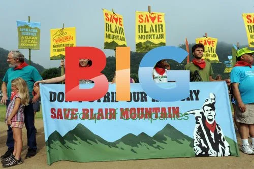 Marchers in West Virginia coal country