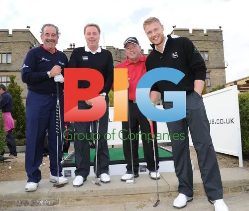 Flintoff and Redknapp play golf with Woosnam and Torrance