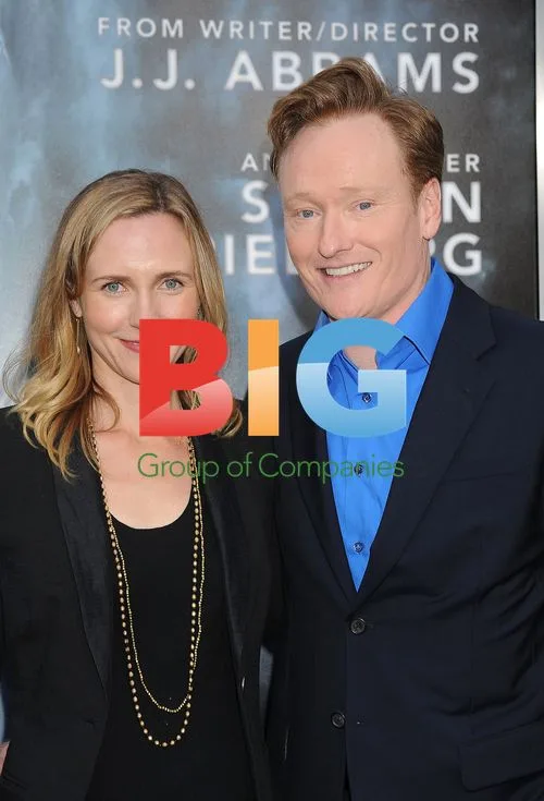 Conan O'Brien and Liza Powel at "Super 8" Premiere
