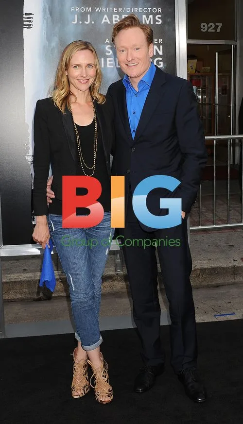 Conan O'Brien and Liza Powel at "Super 8" Premiere