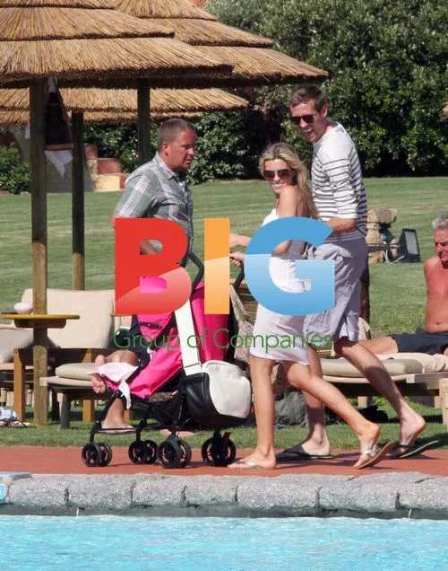 Peter Crouch and Abbey Clancy on Sardinia holiday