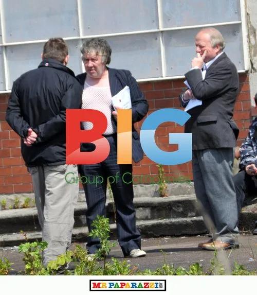 Gregor Fisher and John Sergeant Film 'Rab C Nesbitt'