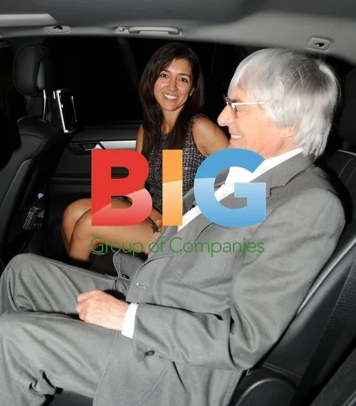 Bernie Ecclestone & Girlfriend Leaving London Restaurant