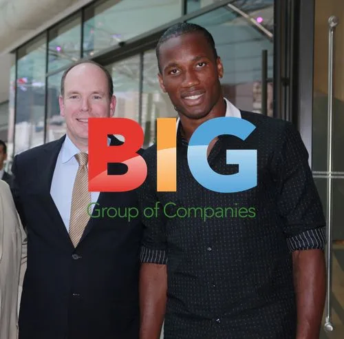 Prince Albert meets Didier Drogba