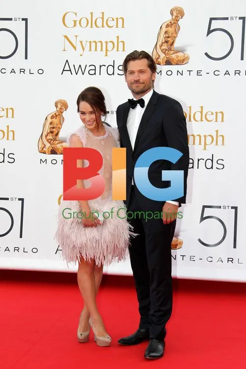 Emilia Clarke & Nikolaj Coster-Waldau at 2011 Monte Carlo TV Festival