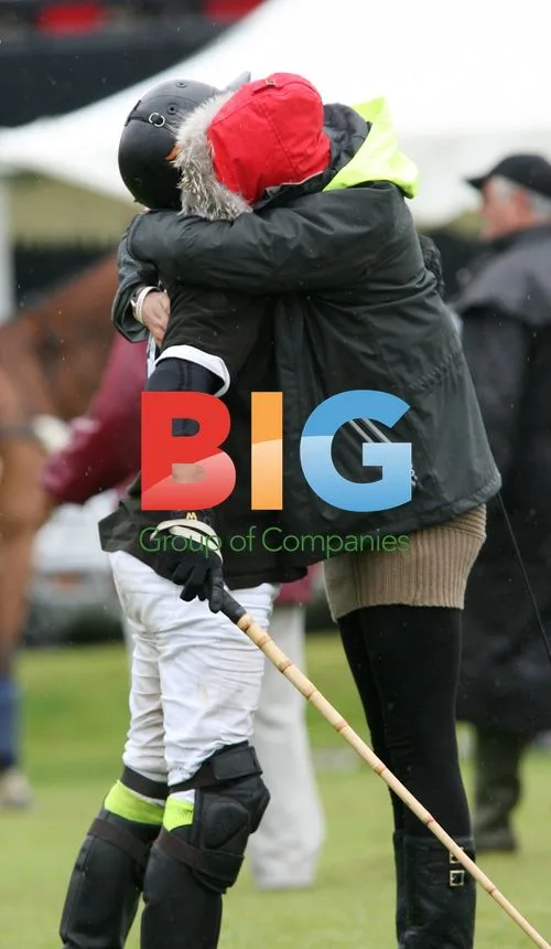 Jodie Kidd watches boyfriend play polo