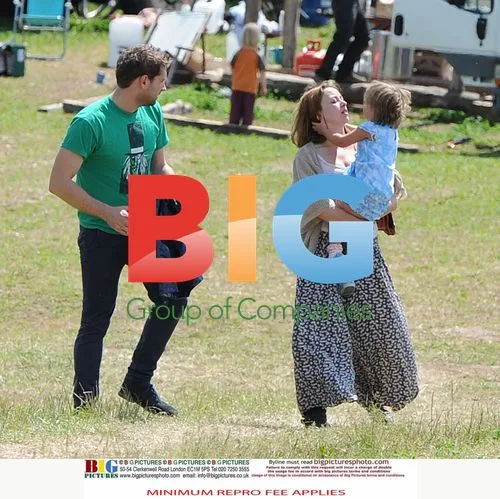 Charlotte Church, Ruby and Jonathan Powell in Wales