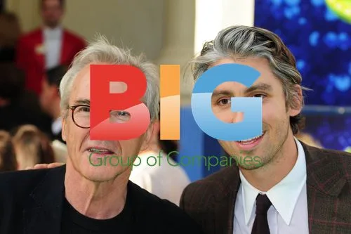 Larry Lamb and George Lamb at Shrek Premiere