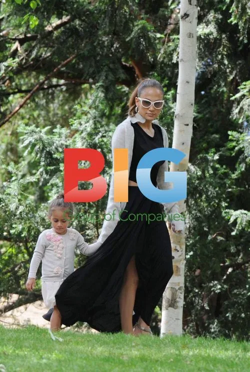 Jennifer Lopez with Twins in Paris