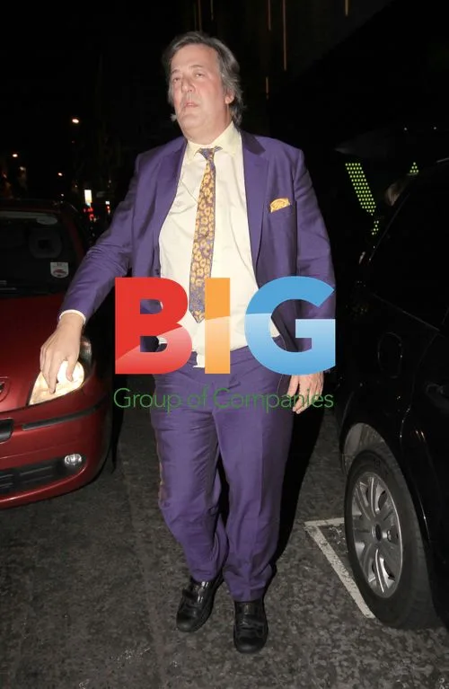 Stephen Fry Leaving W Hotel in London