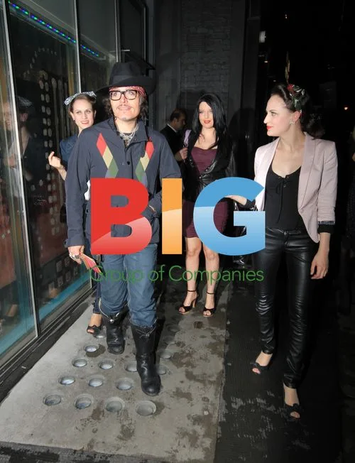Adam Ant and Georgina Ballie at The Ivy