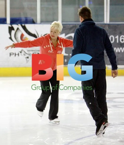 Denise Welch and Matt Evers Reunite for Skate Date