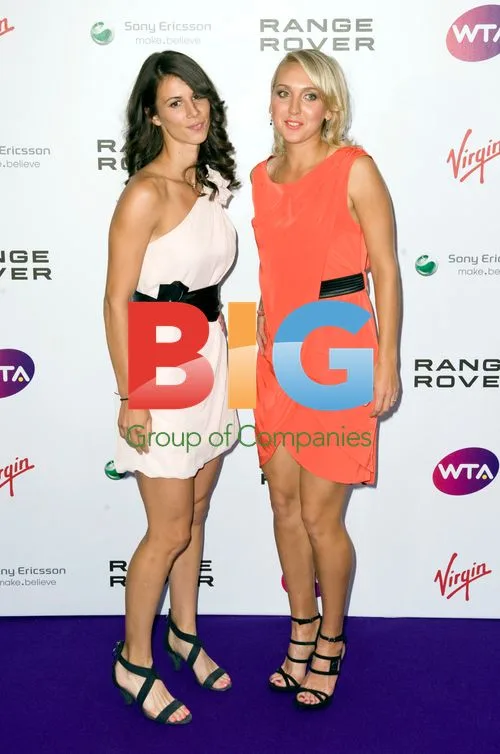 Pironkova and Vesnina at WTA Pre-Wimbledon Party