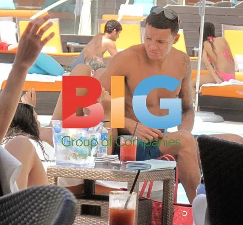 Jermaine Jenas and Ellie Penfold in Las Vegas