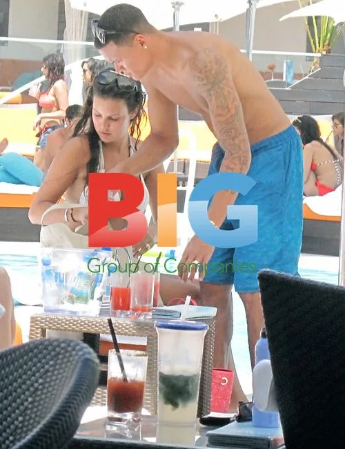 Jermaine Jenas and Ellie Penfold in Las Vegas