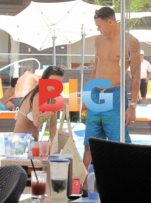 Jermaine Jenas and Ellie Penfold in Las Vegas