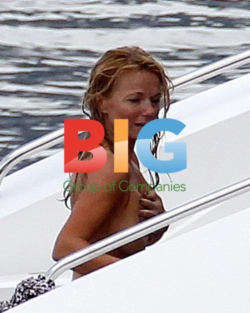 Geri Halliwell and Family on Yacht