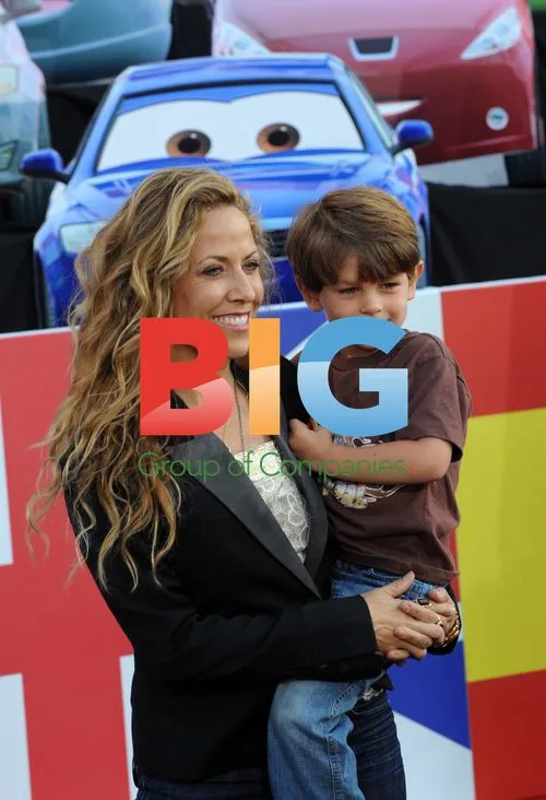 Sheryl Crow and son at Cars 2 premiere
