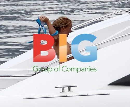 Geri Halliwell and Daughter Bluebell on Yacht