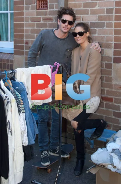 Erin McNaught Selling Secondhand Clothes at Bondi Markets