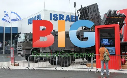 Rocket-launching military vehicles at Paris Air Show