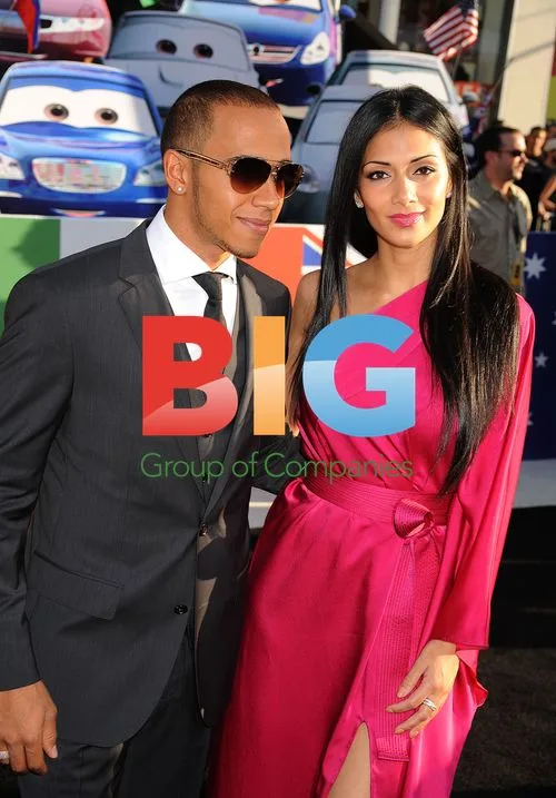 Lewis Hamilton and Nicole Scherzinger at "Cars 2" Premiere