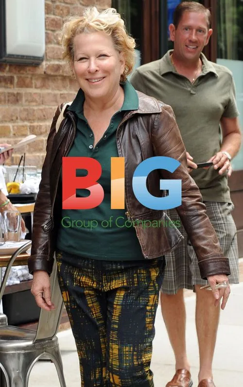 Bette Midler walking in Tribeca