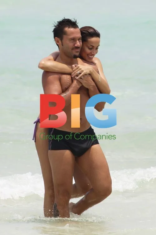 Diego Torres and Debora Bello on Miami Beach