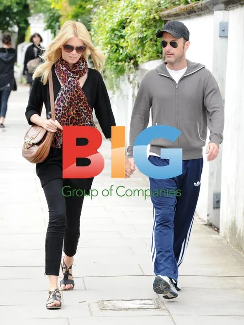 Claudia Schiffer and Matthew Vaughn on school run