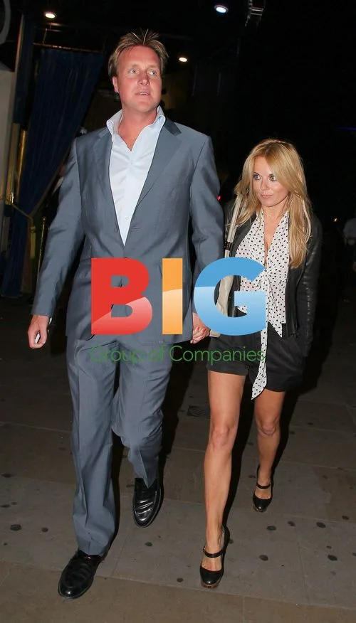 Geri Halliwell and boyfriend leaving Cafe De Paris