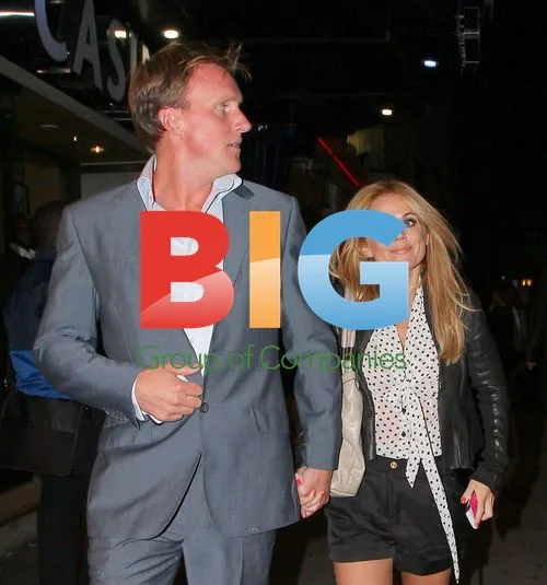 Geri Halliwell and boyfriend Henry Beckwith leave Cafe De Paris, London